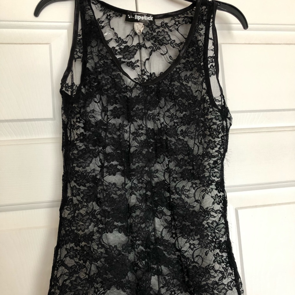 Lace floral tank